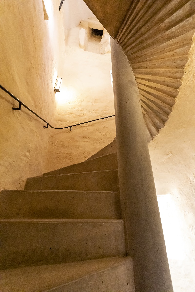 Fairburn Tower interior staircase restored