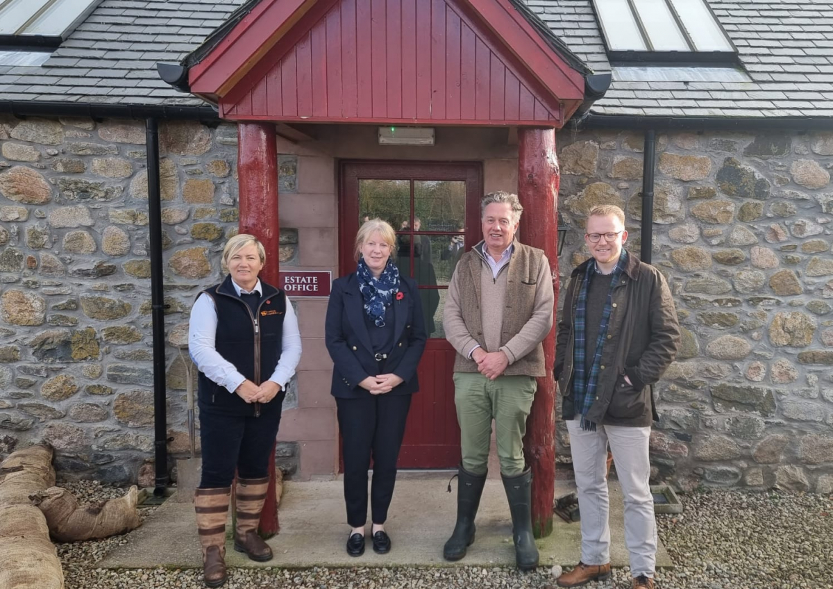 Deputy First Minister Shona Robison MSP outside Rottal Estate Office