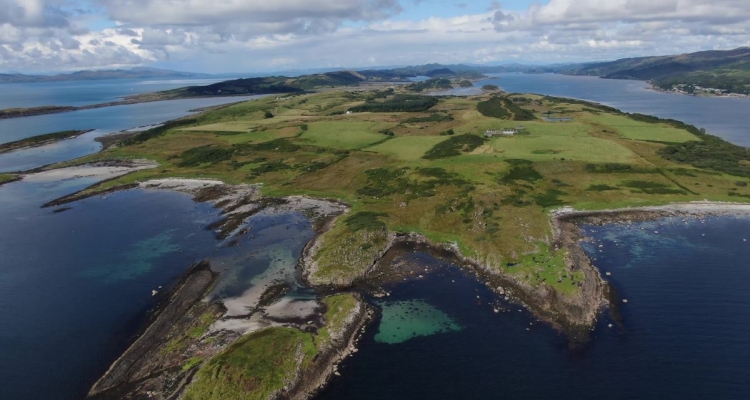 Tayvallich aerial drone shot danna still