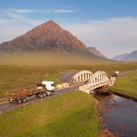 Truck on road